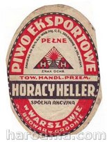 Etykietka spod piwa spółki akcyjnej Horacy Heller, do której należał browar w latach 1933 – 1939.