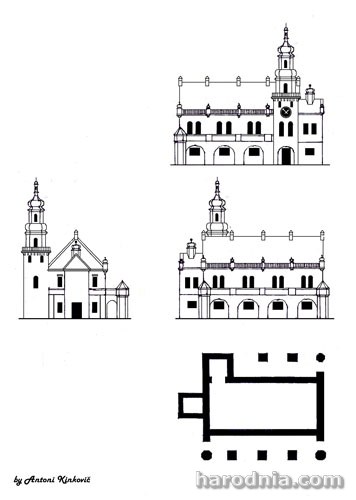 Гродзенская ратуша паводле А.Кінковіча, выклядае таксама на малюнку Ю.Кішыка