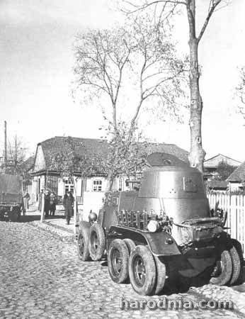 БА-10А у м.Лебедзеў. Заходняя Беларусь, верасень 1939 года