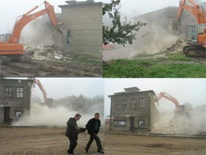 Разбурэнне дома на вуліцы Горкага 29, 2006 год
