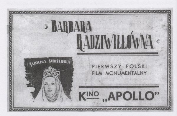Афишa кинотеатрa «Аполло» в газете «Glos Grodzienski». 18 listopada 1938.