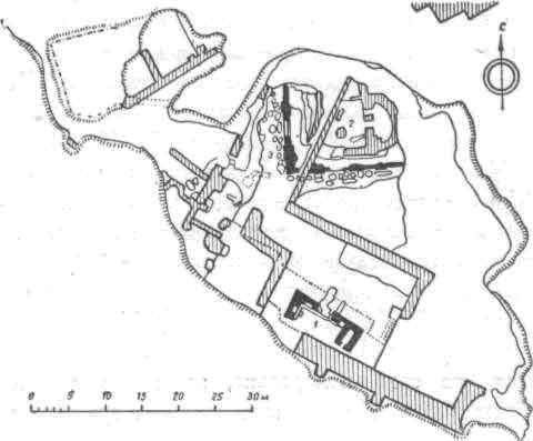 План раскопок на территории Старого замка в Гродно