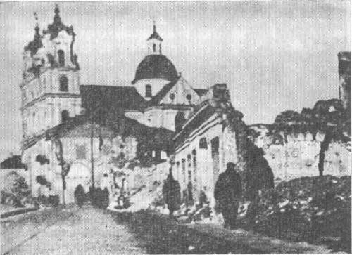 Выгляд вуліцы Мяшчанскай (вул. Баторага) у 1944 годзе
